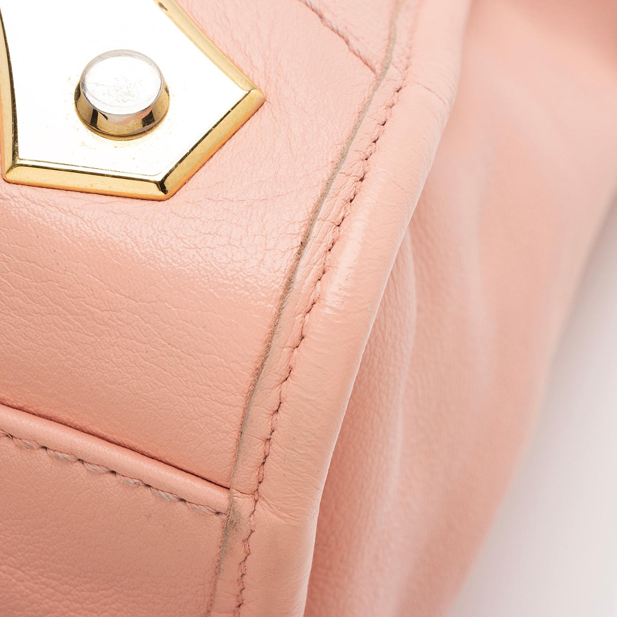 Balenciaga Agneau Metal Plate Classic City Satchel (SHF-B6AuKw)