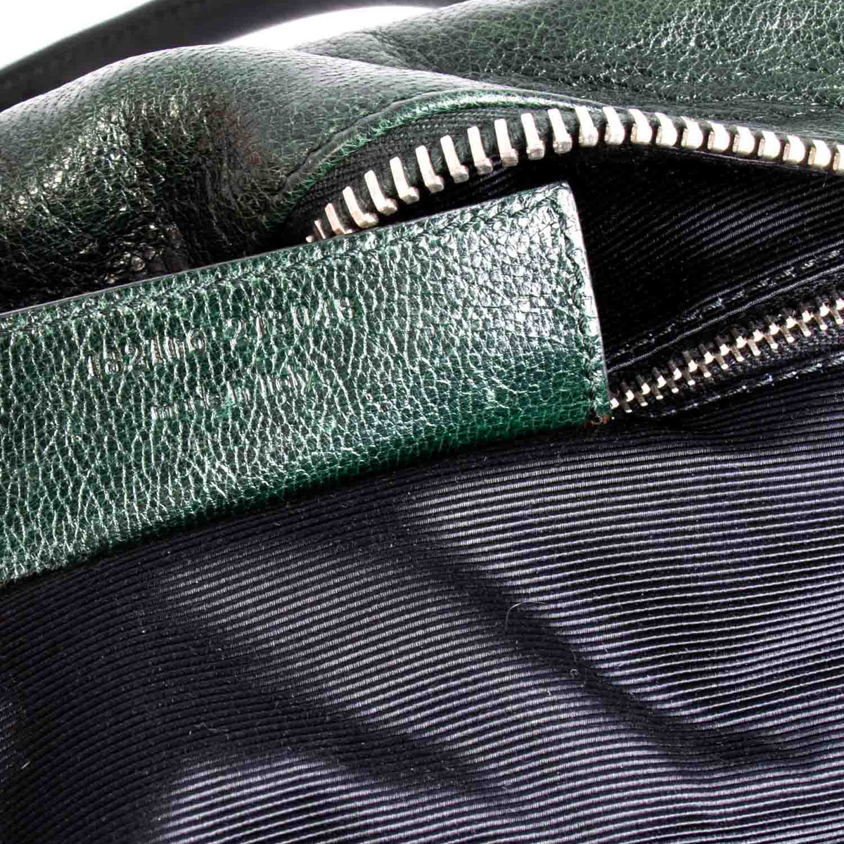 balenciaga BB Patent Leather Top Handle Bag Green