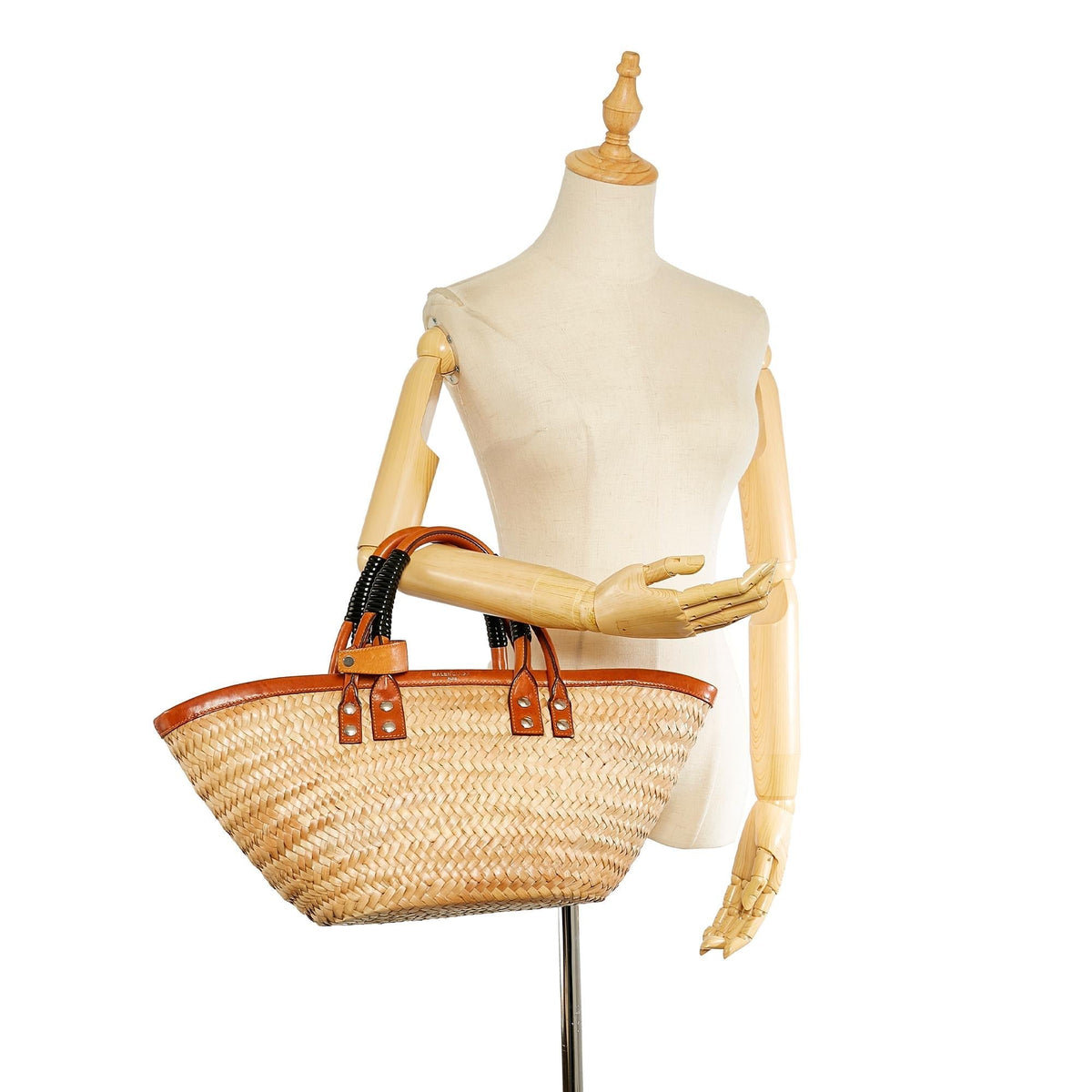 Balenciaga Bistrot Panier Straw Tote Bag (SHG-26428)