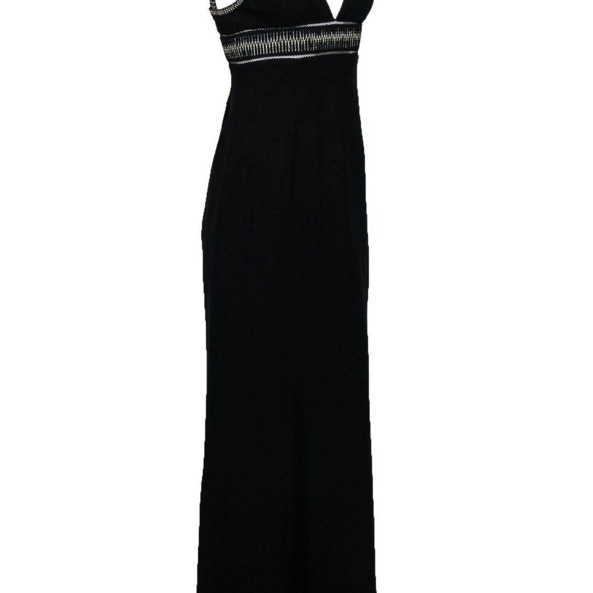 balenciaga - Black Sleeveless Gown w/ Silver Embroidery Sz M
