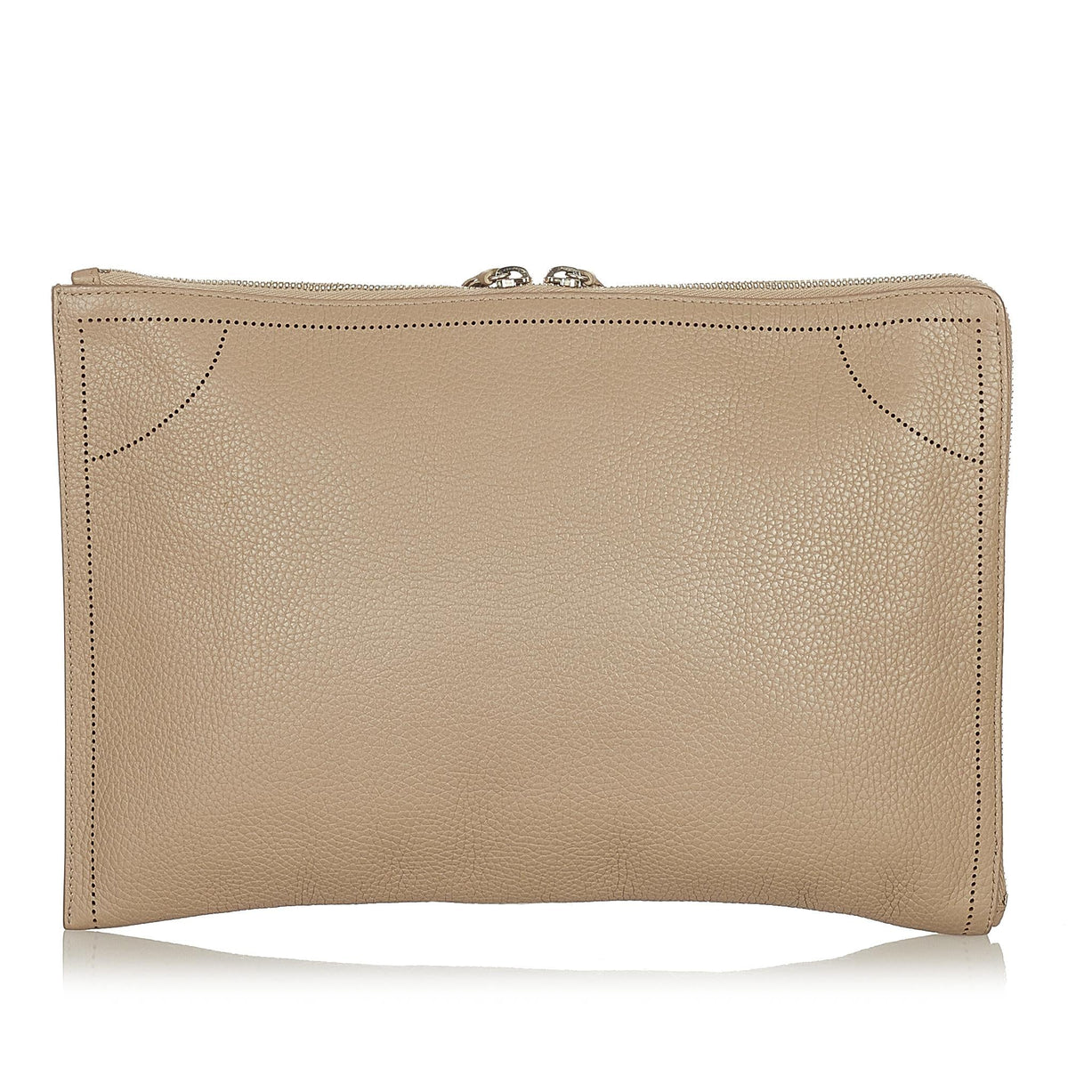 Balenciaga Blackout Zip Leather Clutch Bag (SHG-37475)