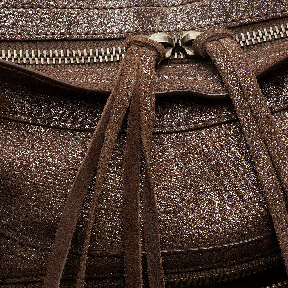 Balenciaga Limited Edition Metallic Calfskin Leather Anniversary City Satchel (SHF-19430)