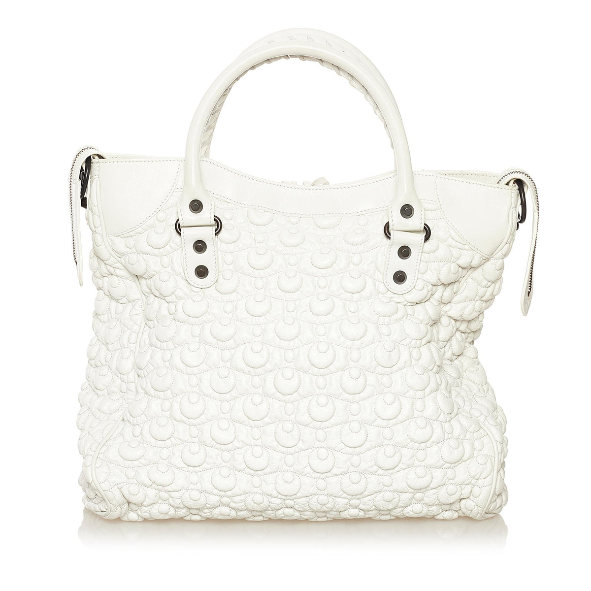 Balenciaga Motocross Classic City Matelasse Leather Handbag (SHG-34341)