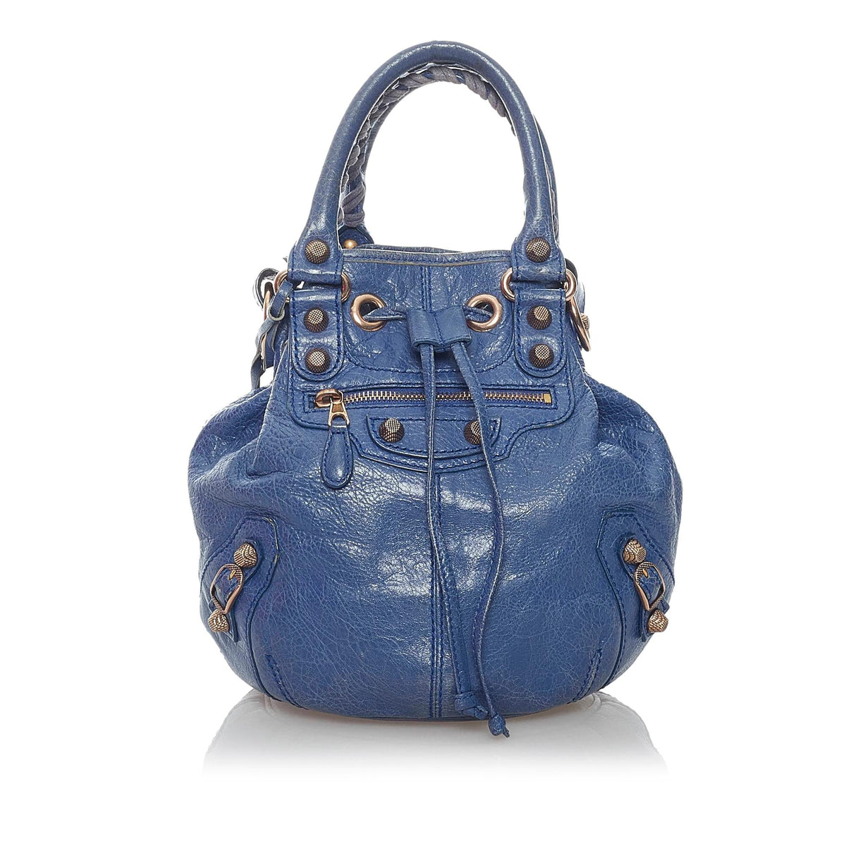 Balenciaga Motocross Classic Pompon Satchel (SHG-29892)