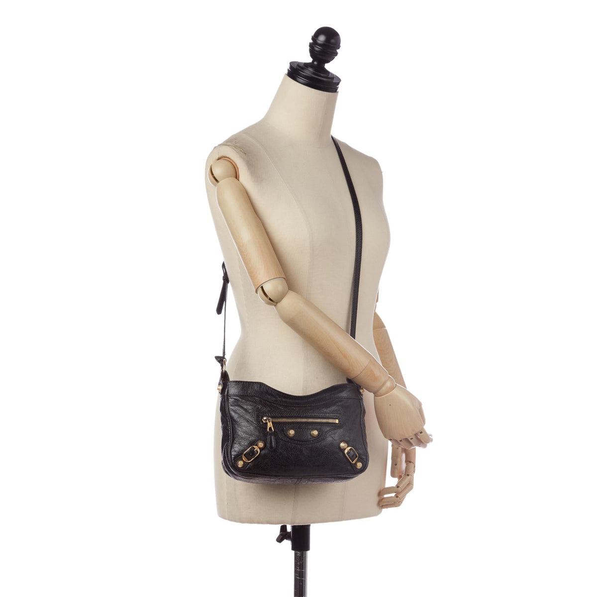 Balenciaga Motocross Hip Giant 21 Leather Crossbody Bag (SHG-34159)