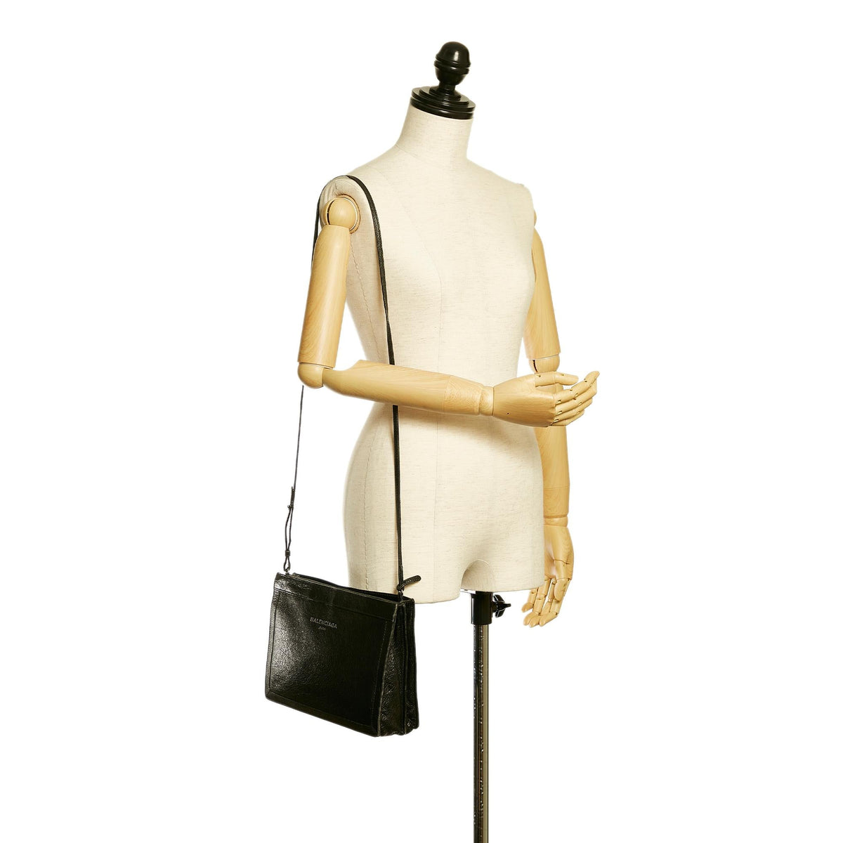 Balenciaga Navy Pochette S Canvas Crossbody Bag (SHG-28703)