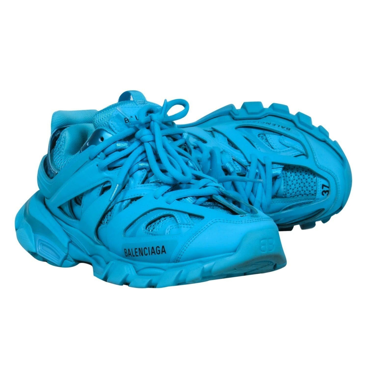 balenciaga - Teal Blue Chunky Track Sneakers Sz 7