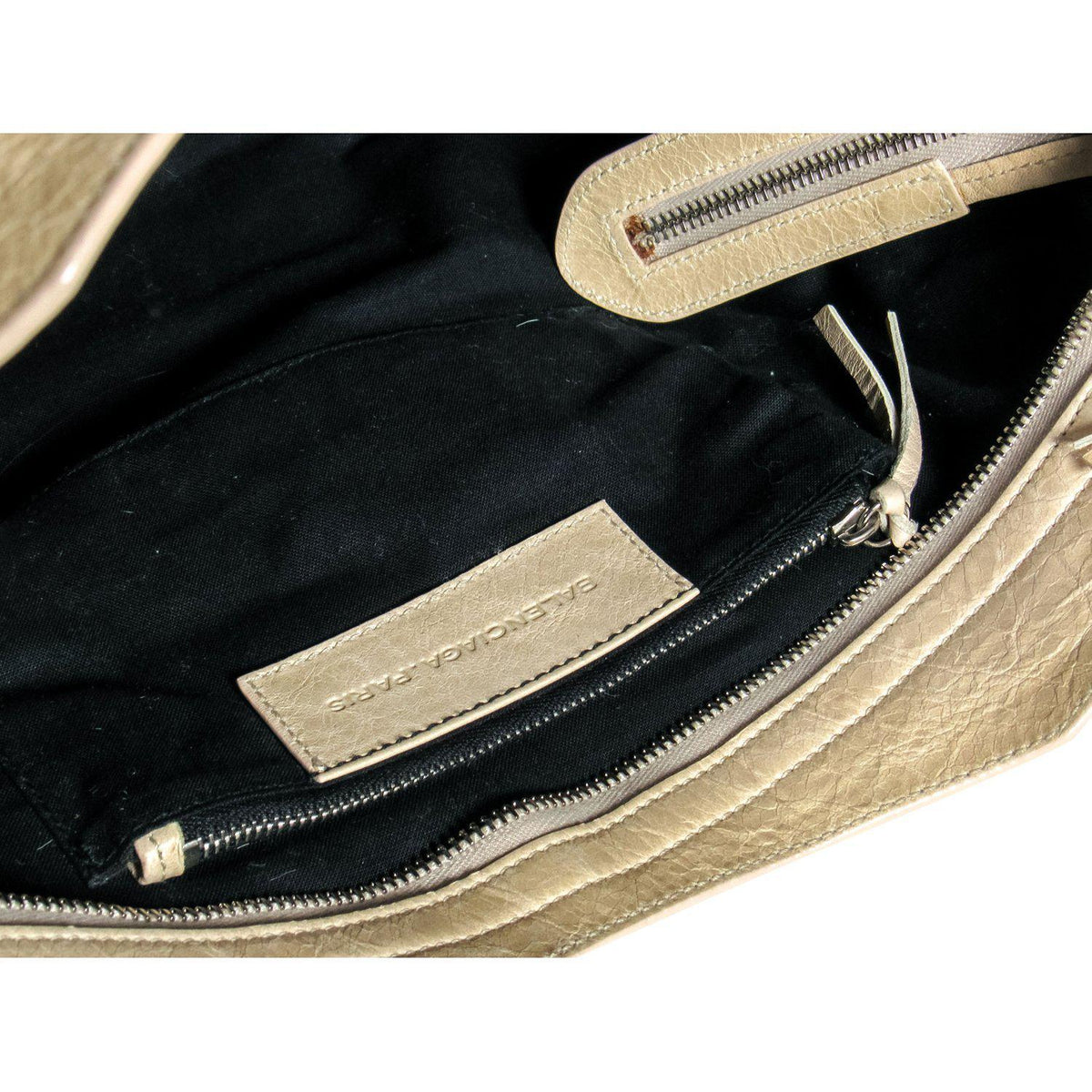 balenciaga - White & Cream Calf Hair Convertible Satchel