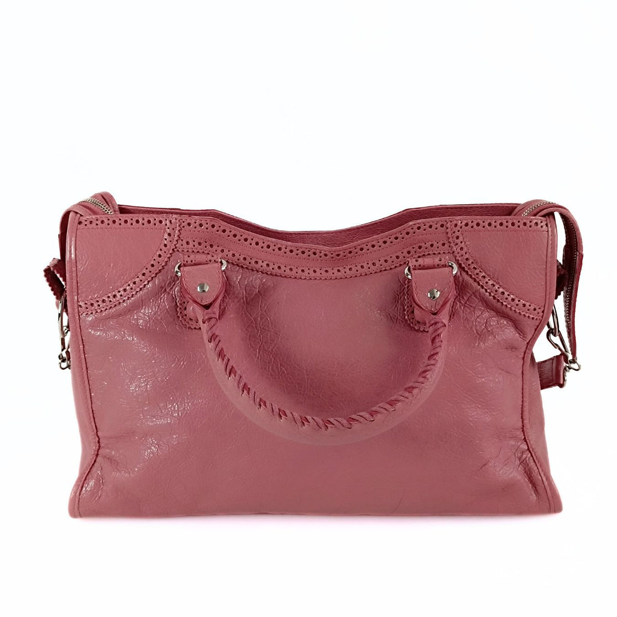 balenciaga balenciaga balenciaga City shoulder bag in pink leather