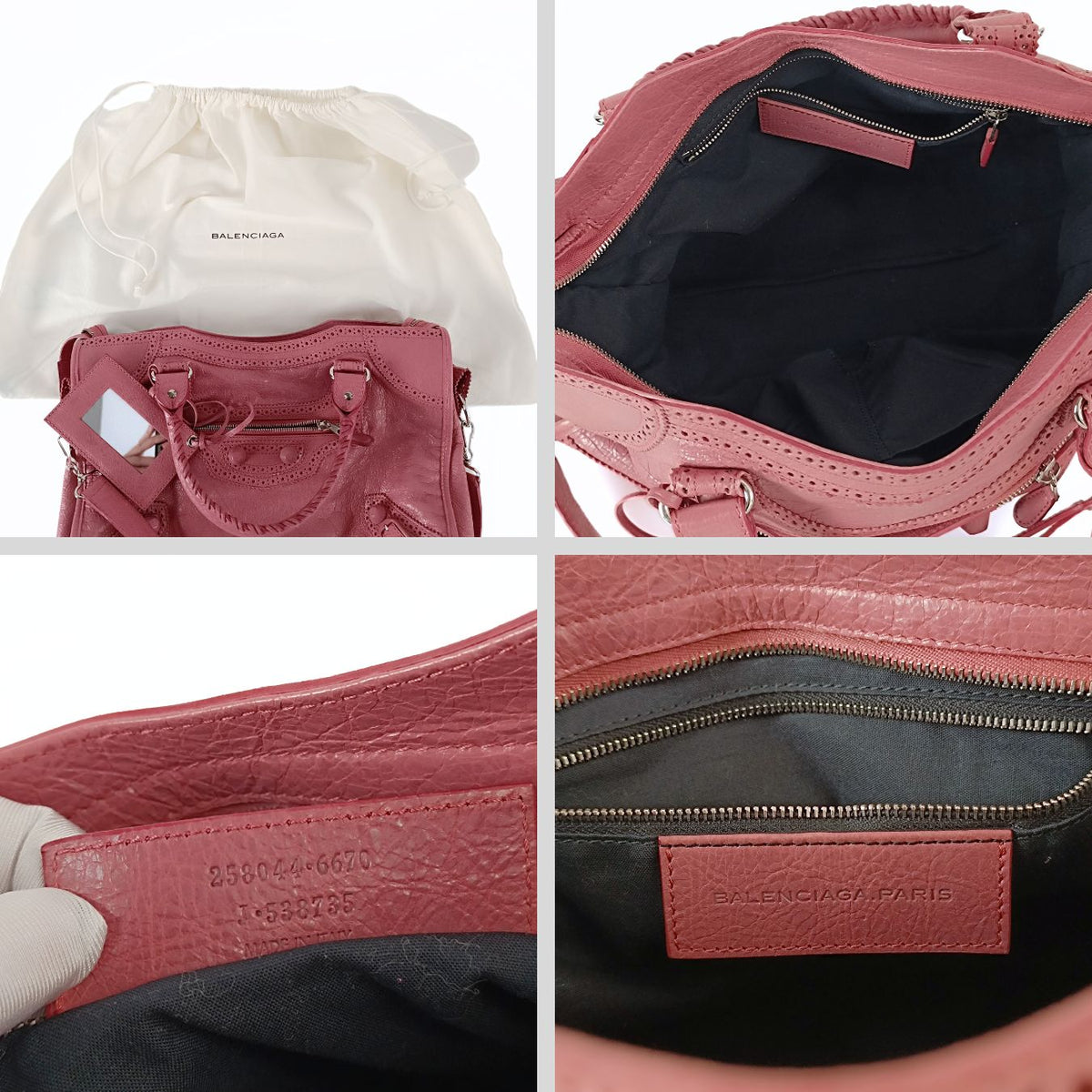 balenciaga City shoulder bag in pink leather