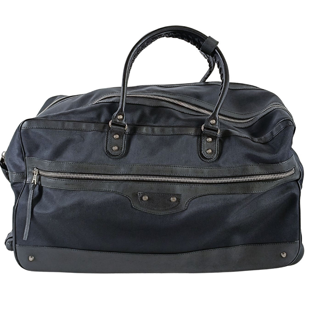 balenciaga balenciaga balenciaga Trolley suitcase in black canvas and leather