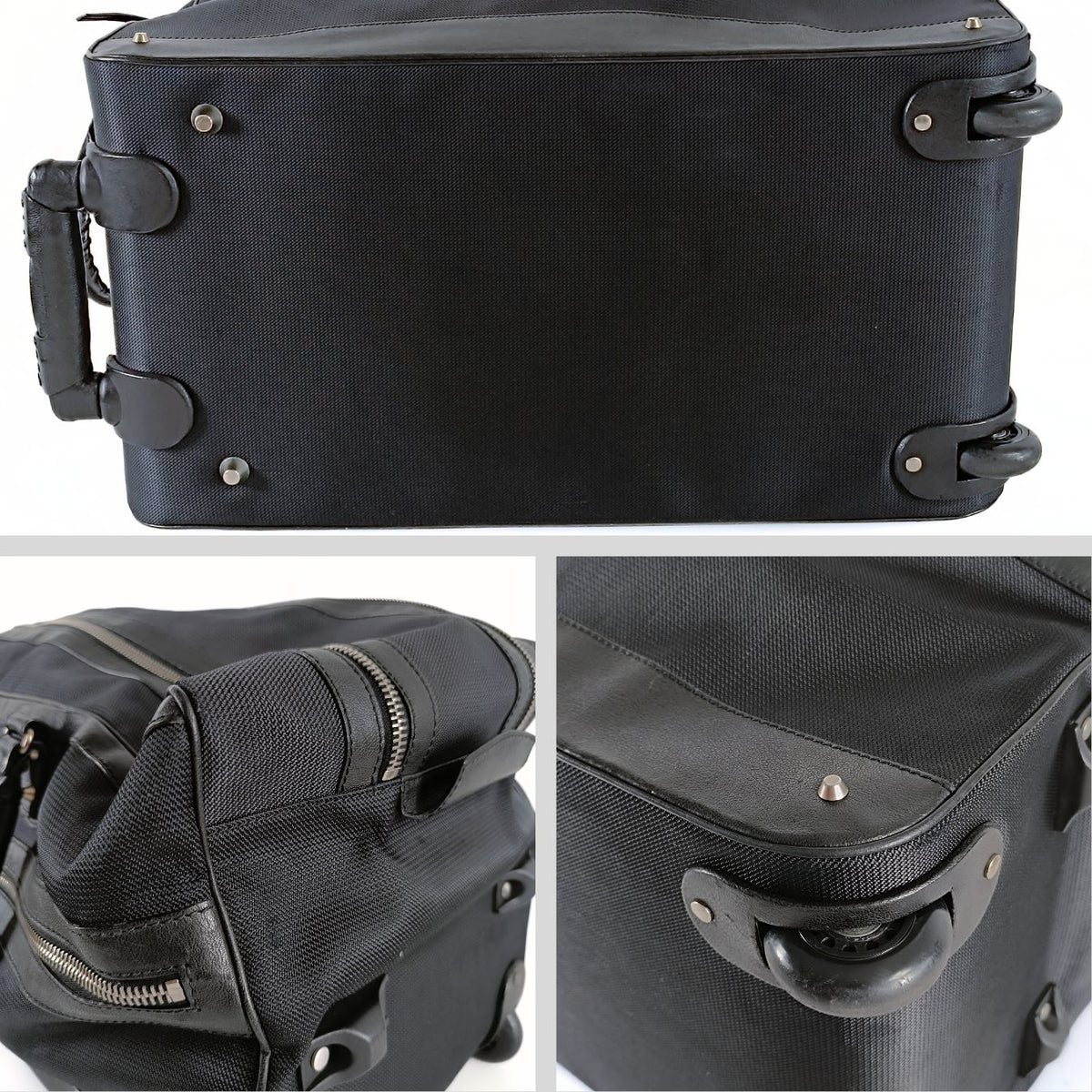 balenciaga balenciaga balenciaga Trolley suitcase in black canvas and leather