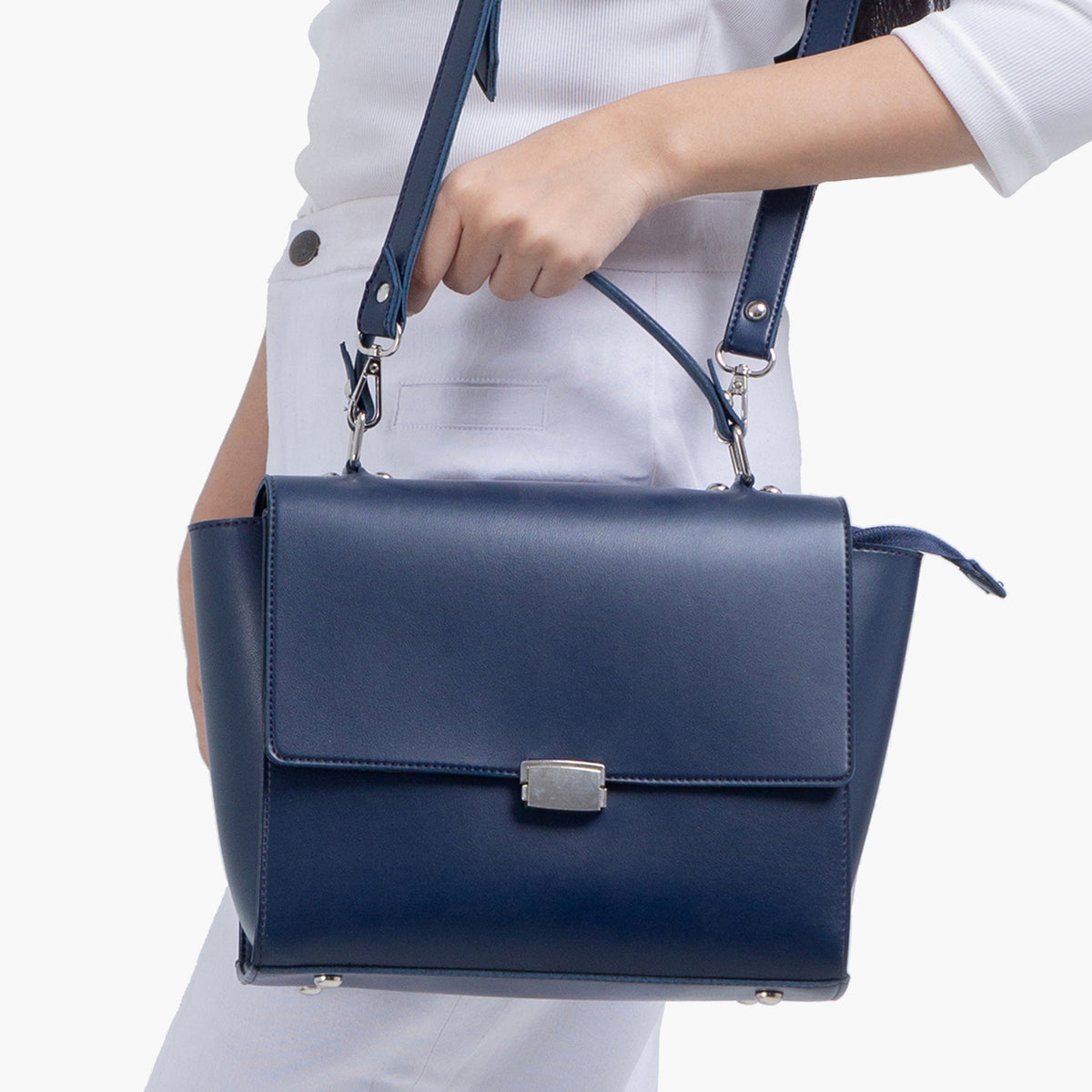 Blue mini messenger bag