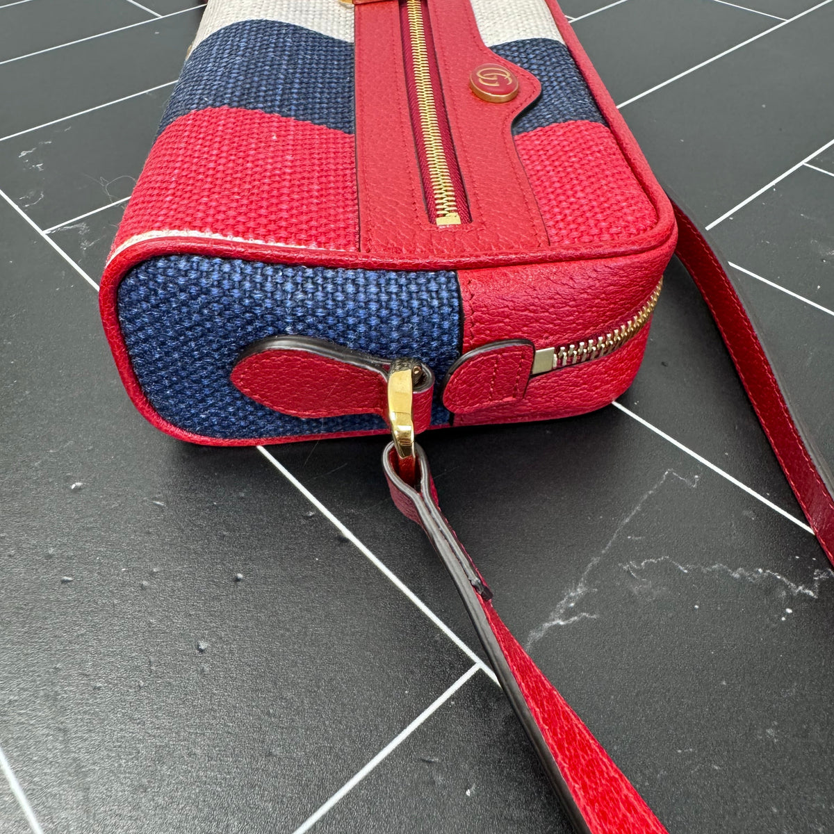 LIKE NEW Gucci Mini Baiadera Canvas Crossbody Bag