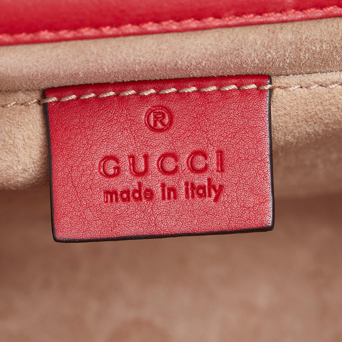 GUCCI Pearl Studded Padlock Shoulder Bag