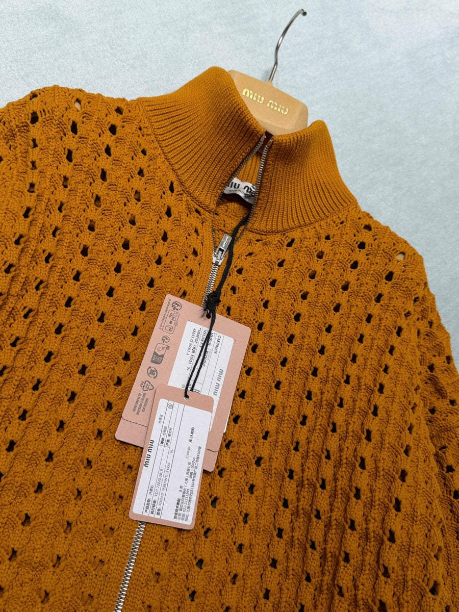 MIU M ZIP CARDIGAN