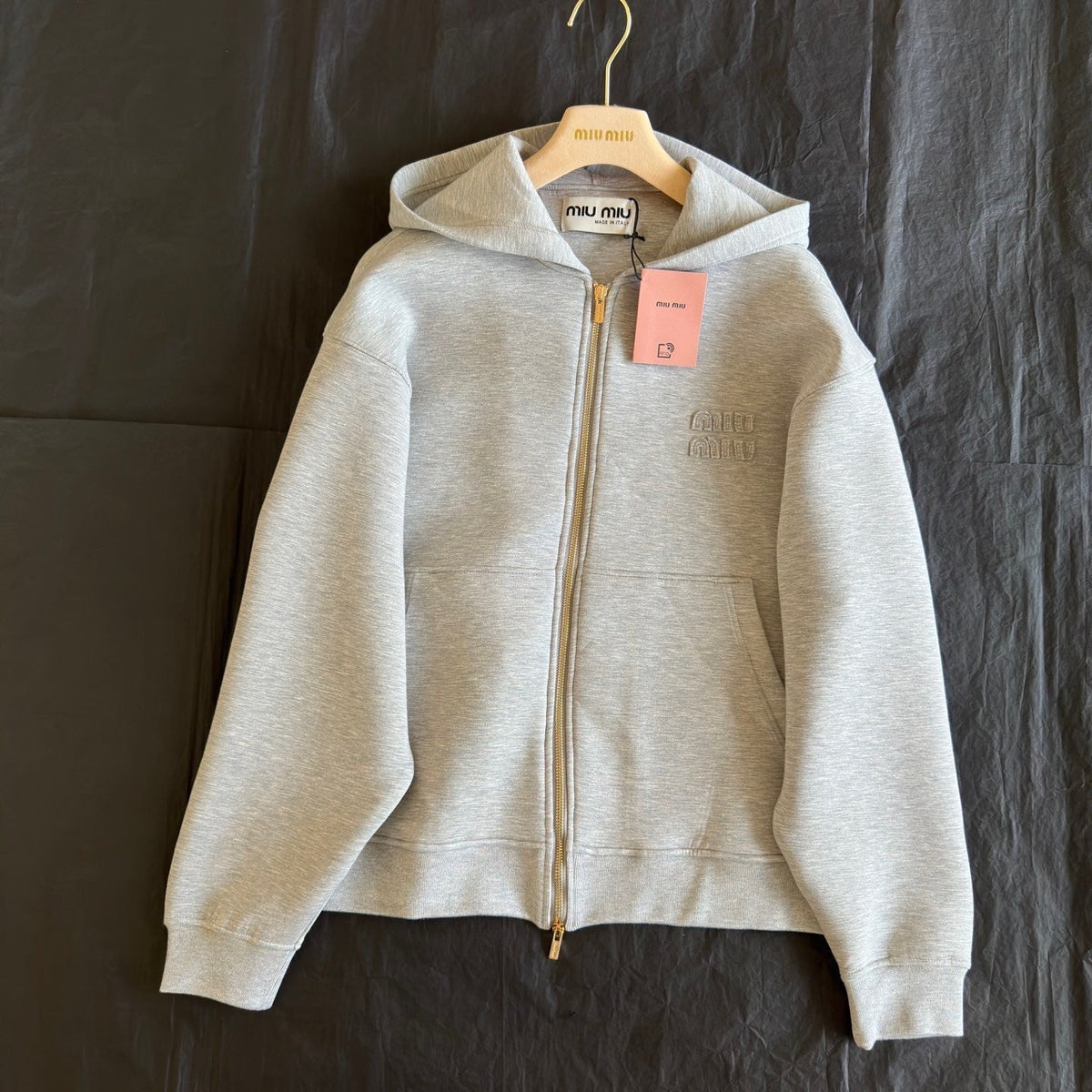 MIU M ZIP HOODIE