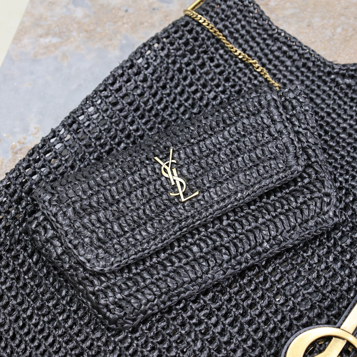 SL ICARE IN RAFFIA BAG