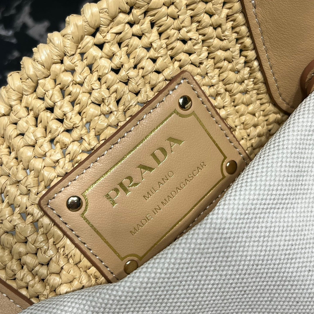 PD RAFFIA CROCHET BAG