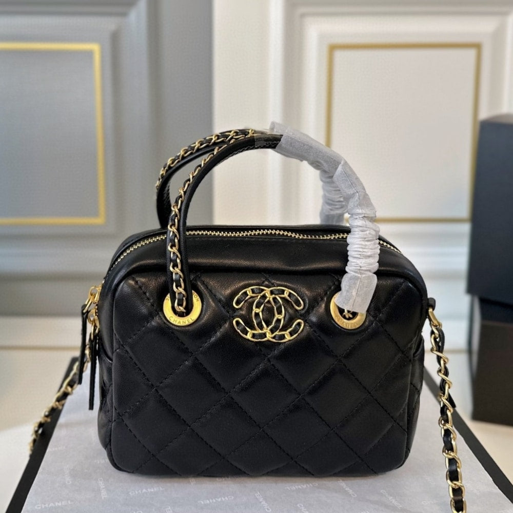 CC 25C CHAIN HANDLE BOWLING BAG BLACK 18CM