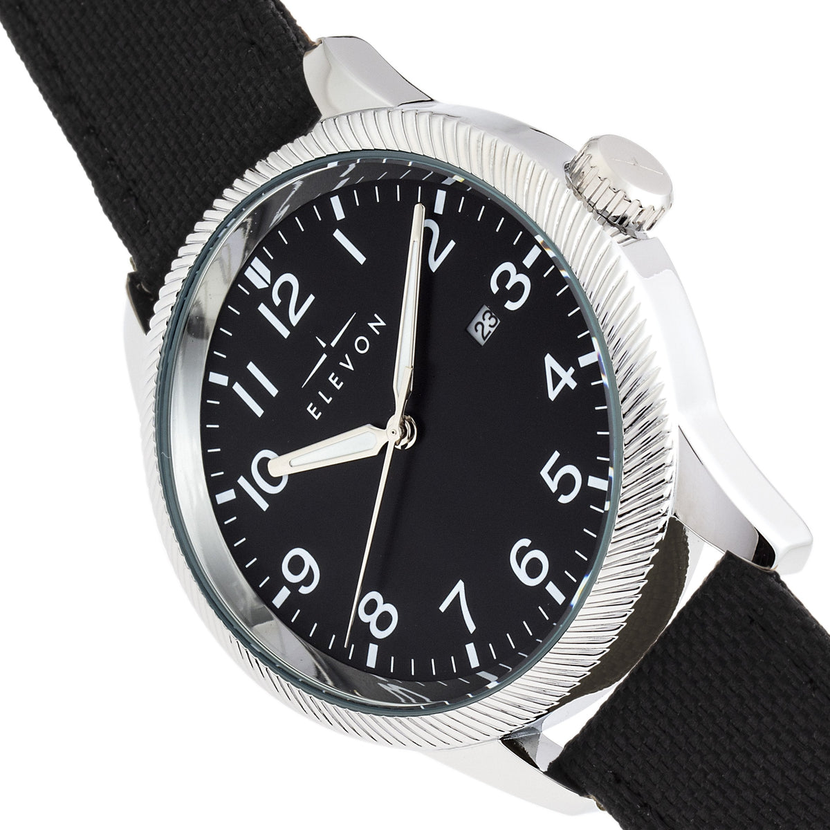 Elevon Bandit Leather-Band Watch w/Date