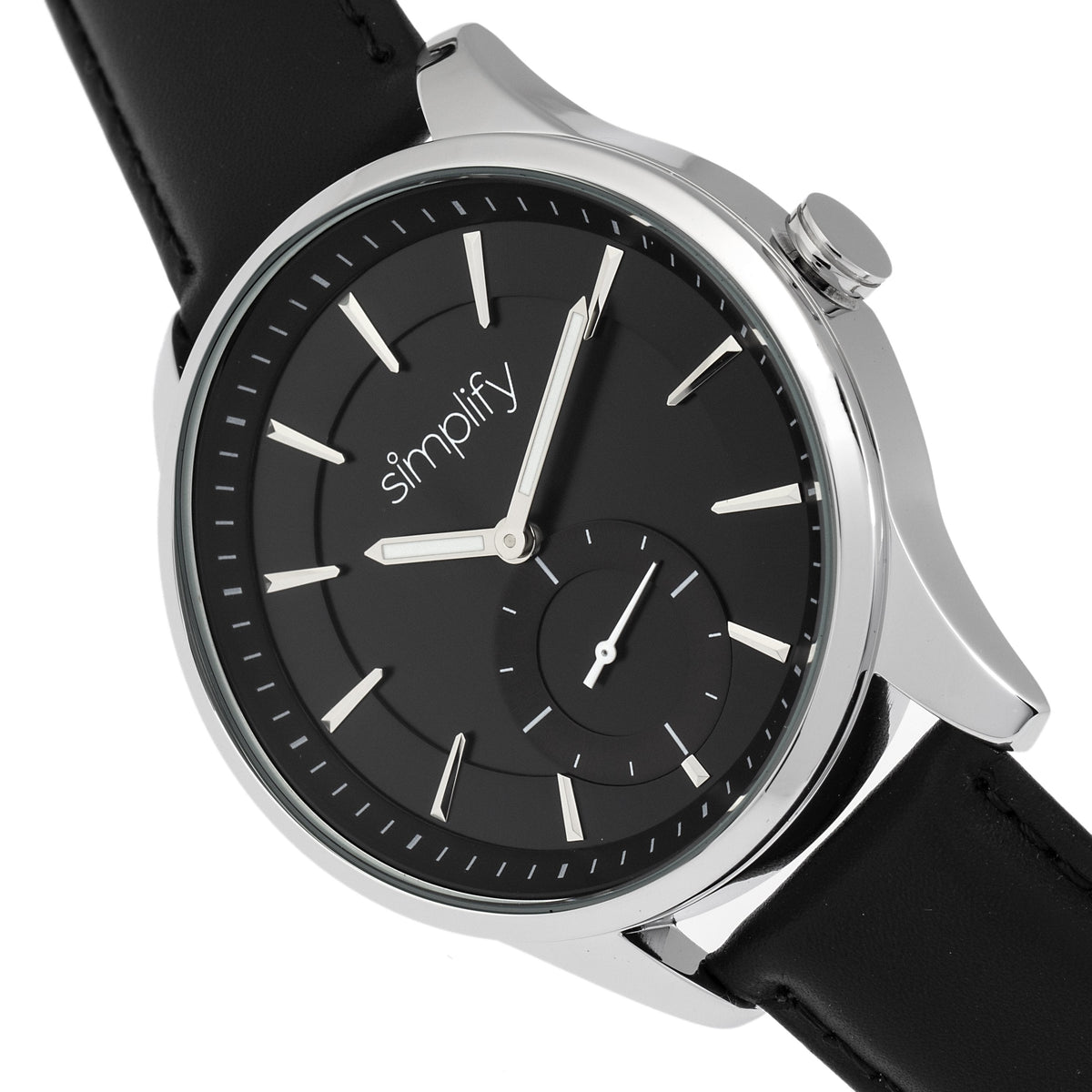 Simplify The 6600 Series Leather-Band Watch