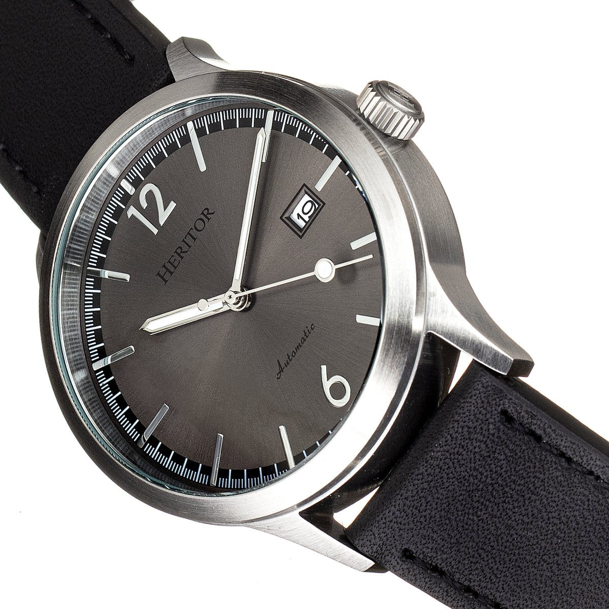 Heritor Automatic Becker Leather-Band Watch w/Date