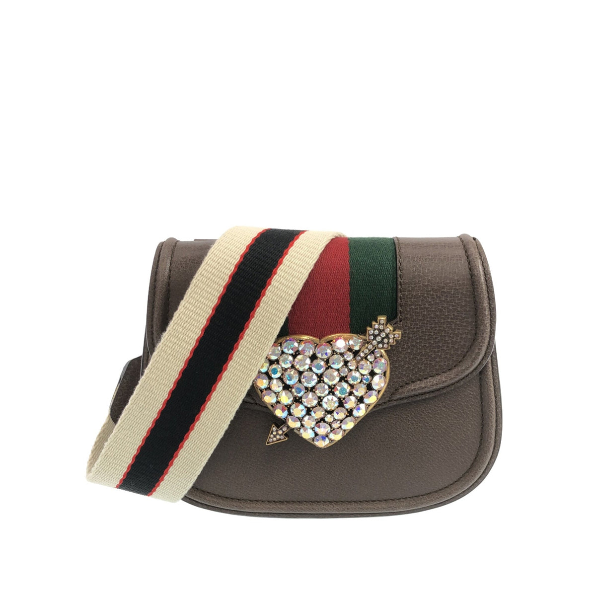 GUCCI Small Linea Totem Crystal Heart Crossbody Crossbody Bag