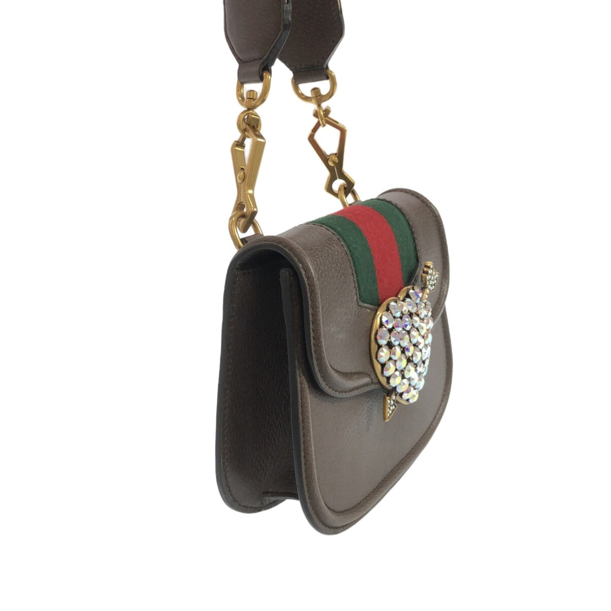 GUCCI Small Linea Totem Crystal Heart Crossbody Crossbody Bag