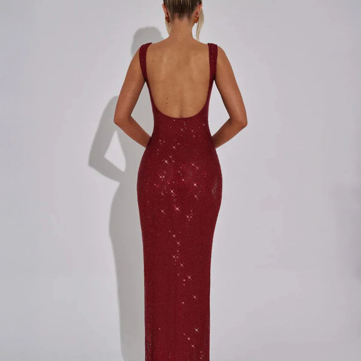 Celeste | Maxi Dress with Embellished Fabric