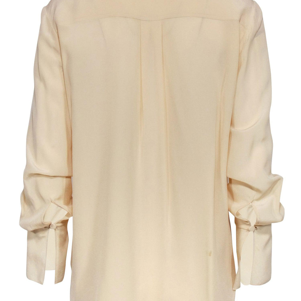Chloe - Beige Ruffled Front Blouse Sz S