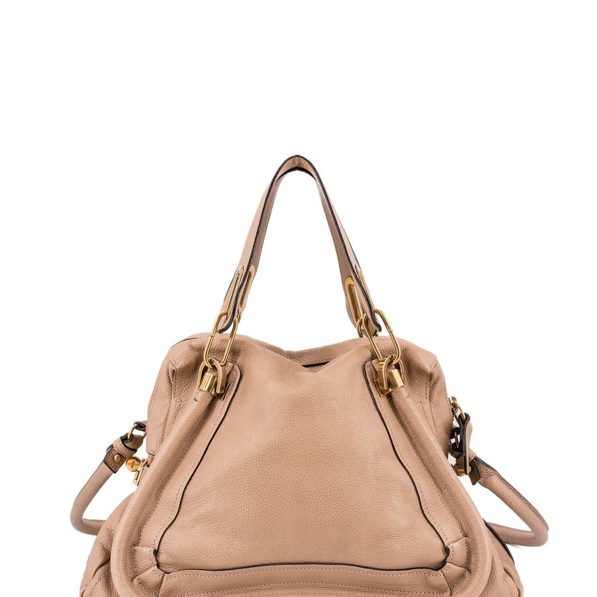 Chloe Calfskin Medium Paraty Bag Beige