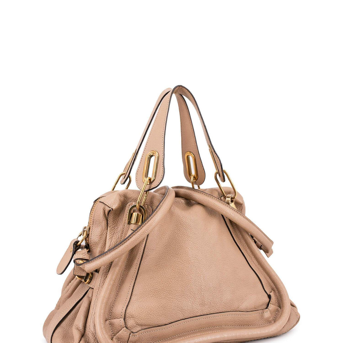Chloe Calfskin Medium Paraty Bag Beige