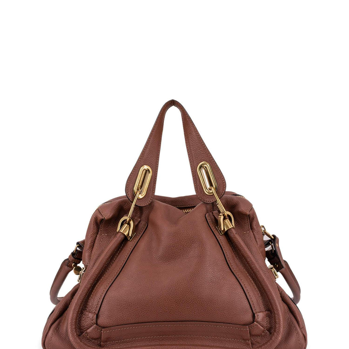 Chloe Calfskin Medium Paraty Bag Brown