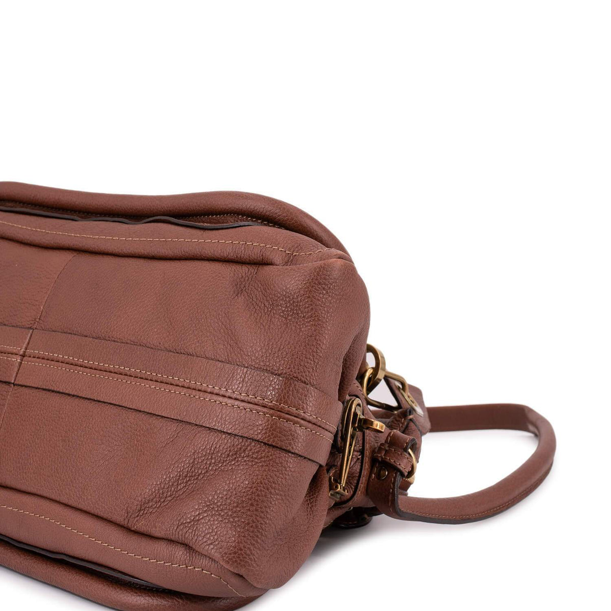 Chloe Calfskin Medium Paraty Bag Brown