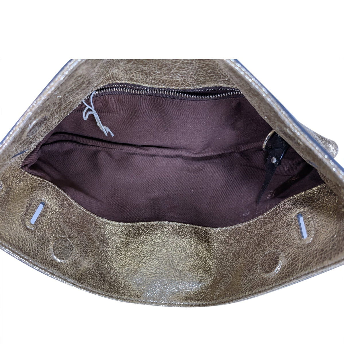 Chloe - Gold Metallic Leather Long Clutch