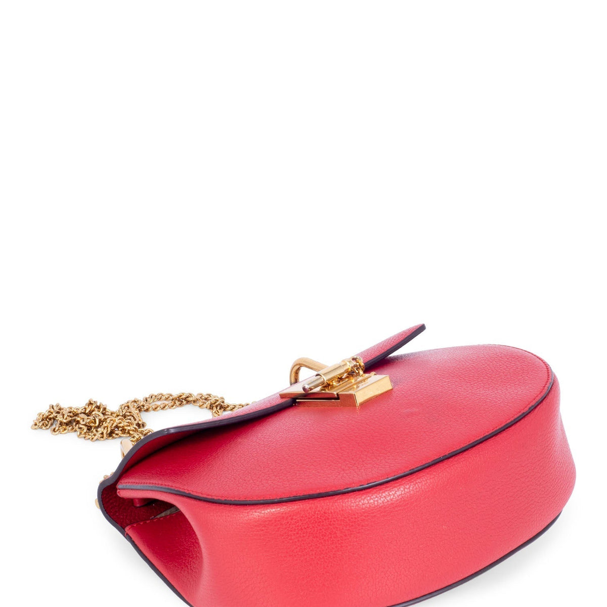 Chloe Leather Drew Messenger Bag Red
