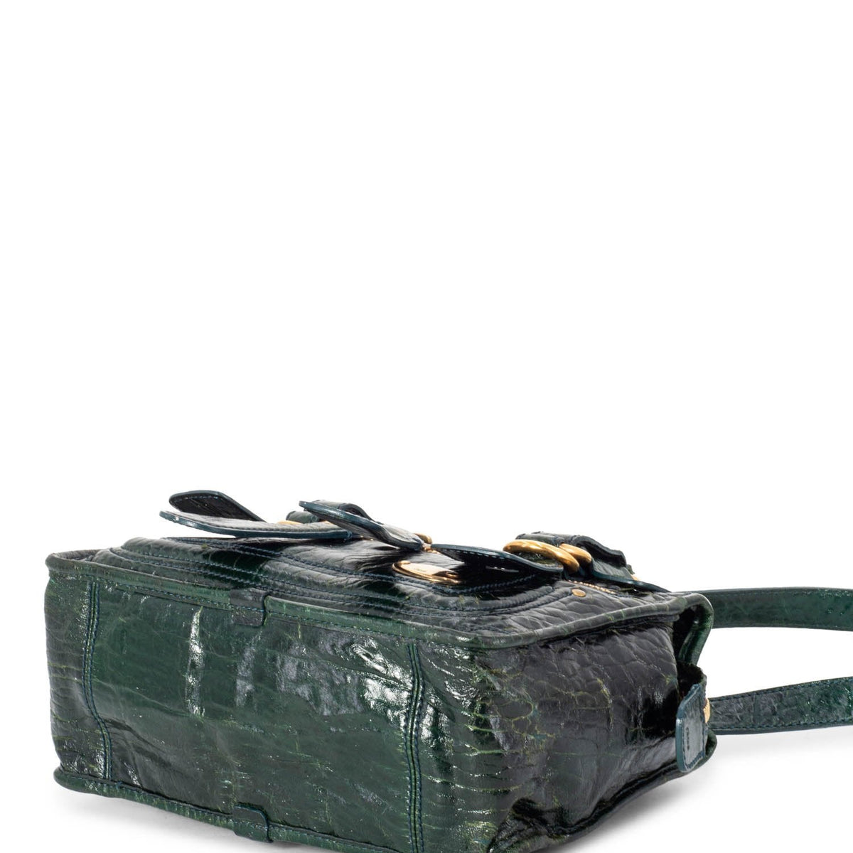 Chloe Leather Top Handle  Bag Green