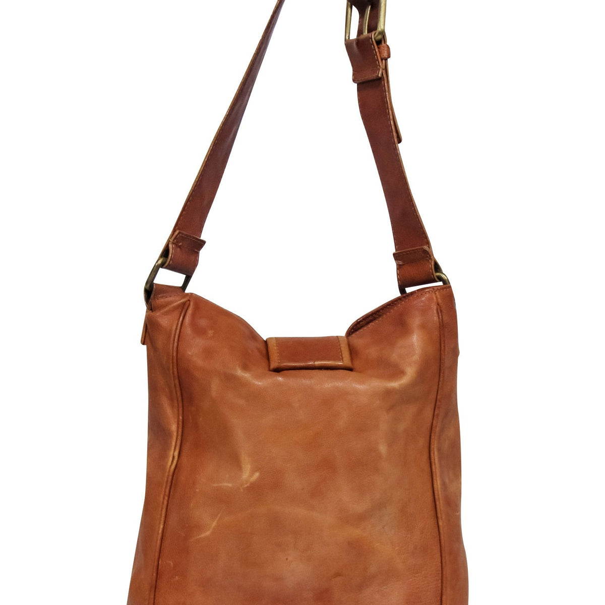 Chloe - Tan Leather Rectangular Shoulder Bag