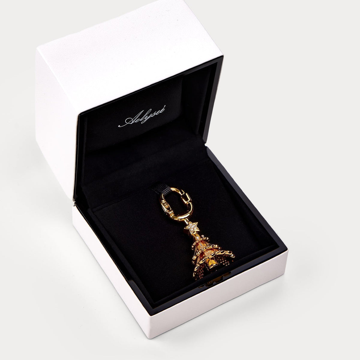 Half Diamond Gold—Christmas Tree Bag Charm