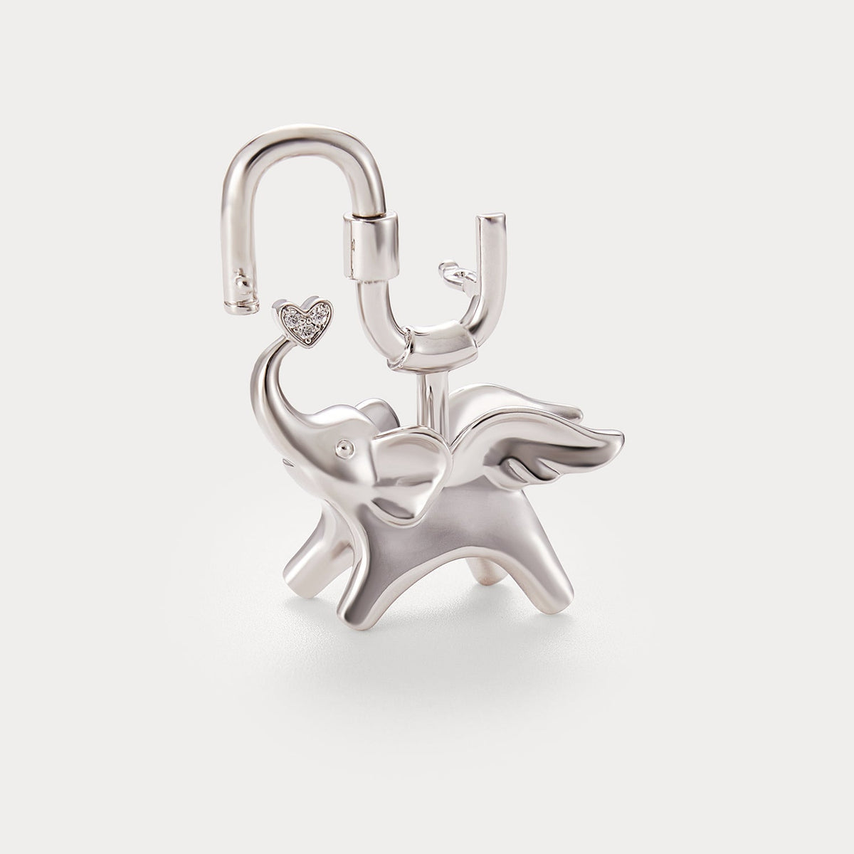 Classic Silver—Soar Elephant Bag Charm