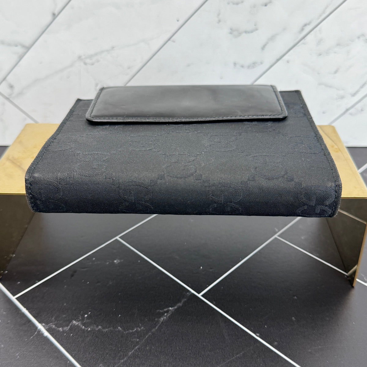Gucci Black Canvas & Leather Passport Agenda
