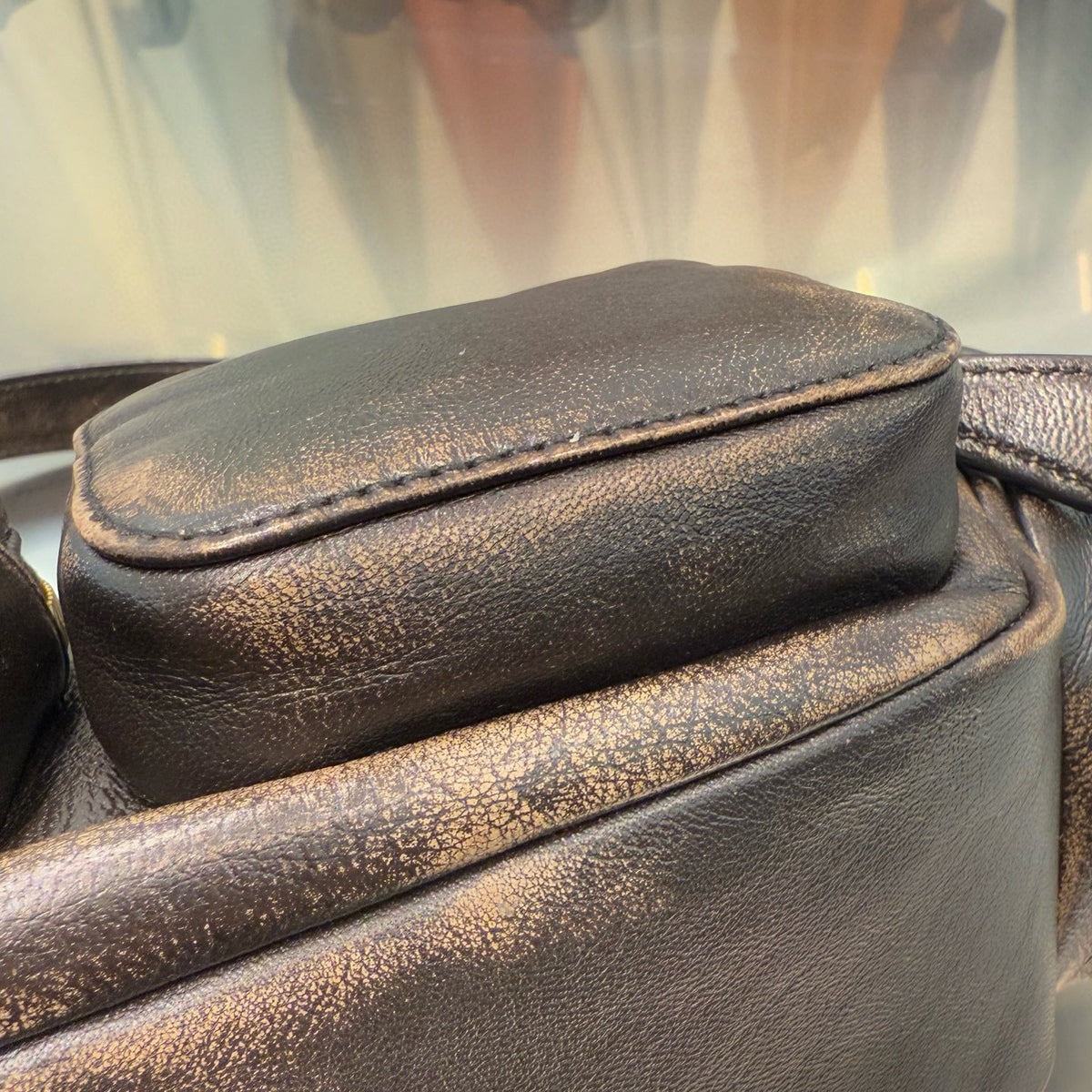 MIU M POCKET NAPPA LEATHER BAG