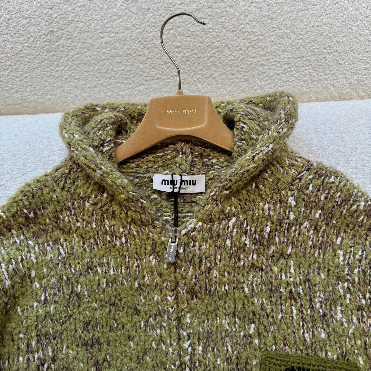 MIU M ZIP CARDIGAN