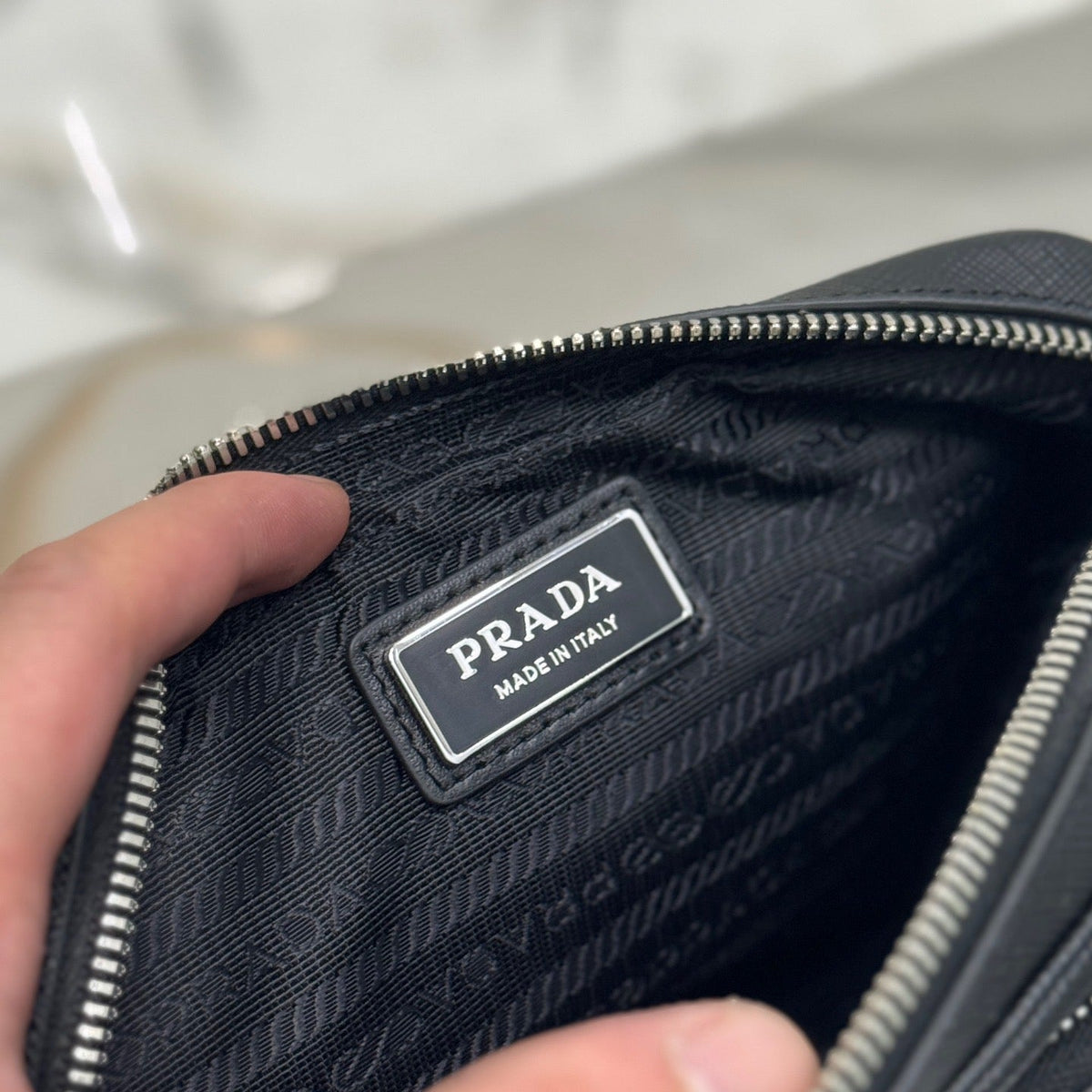 PD SAFFIANO LEATHER SHOULDER BAG