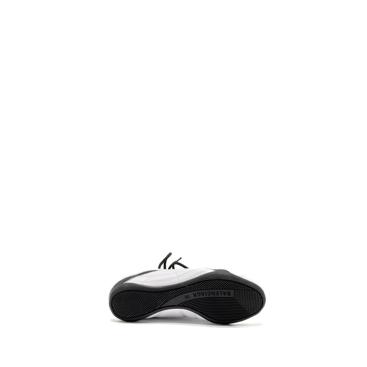 balenciaga Size 36 Zen Logo-Print Low-top Sneakers Faux Leather White/Black