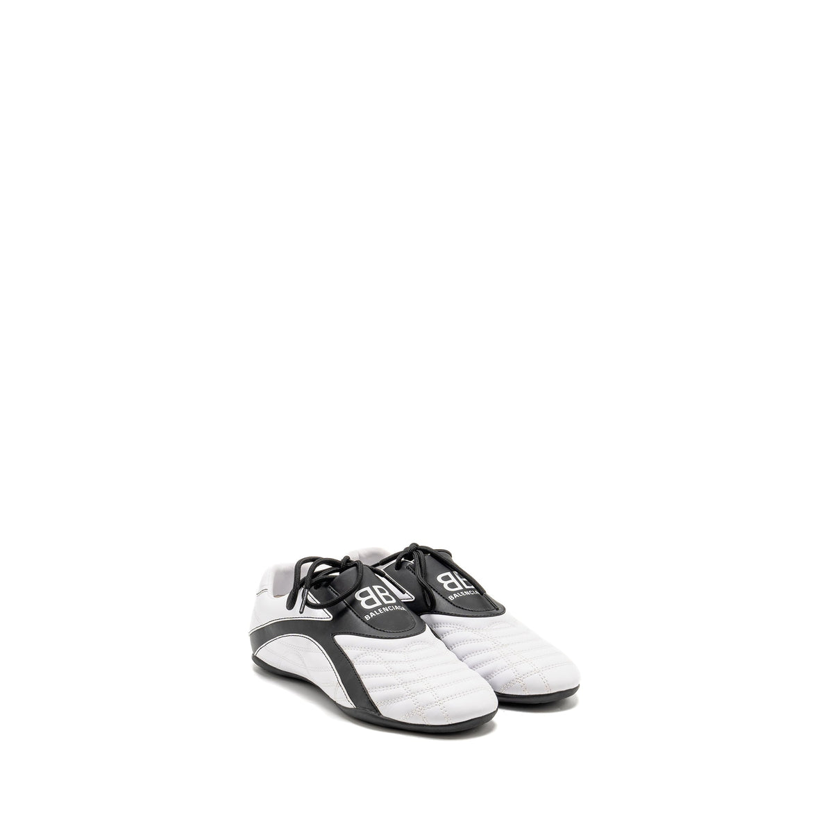 balenciaga Size 36 Zen Logo-Print Low-top Sneakers Faux Leather White/Black