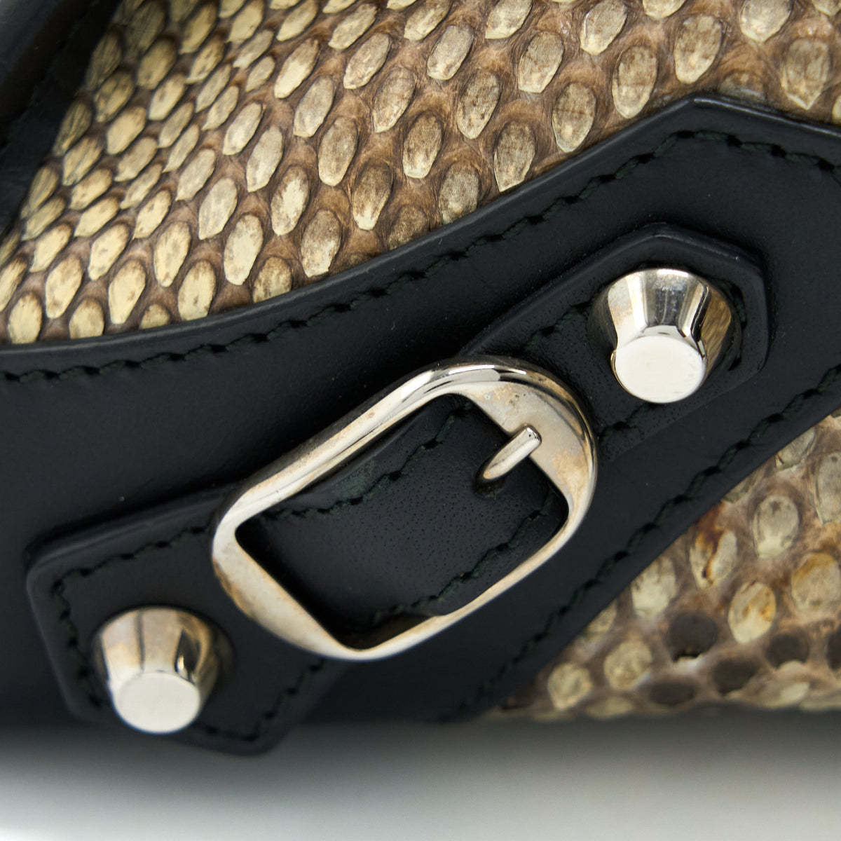 balenciaga Classic City Python Leather SHW