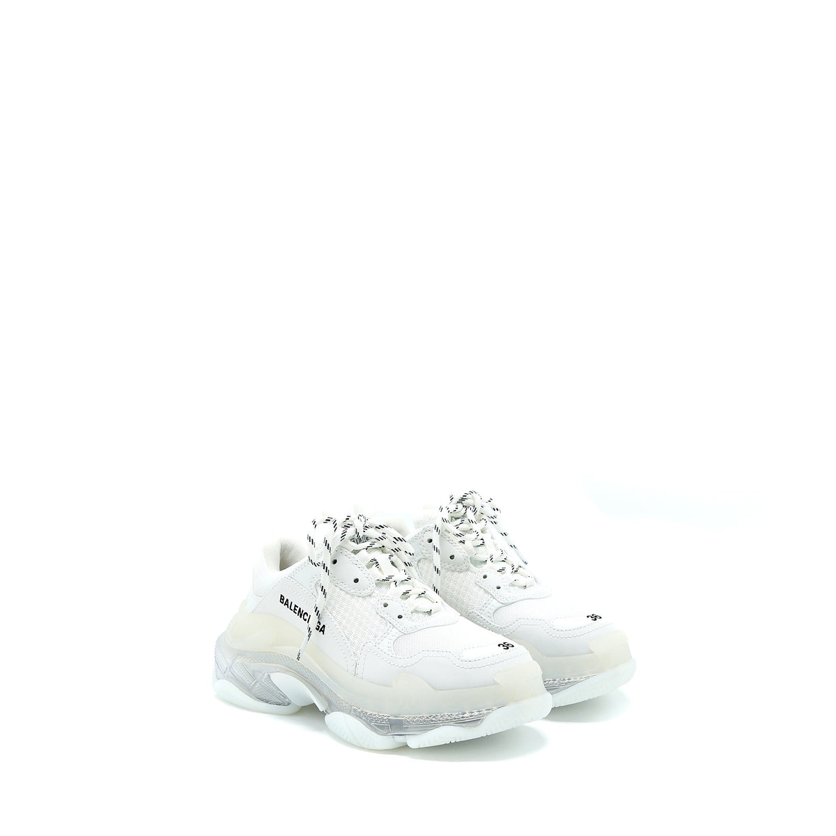 balenciaga Size 36 Triple S Sneakers Clear Sole in White Double Foam/Mesh