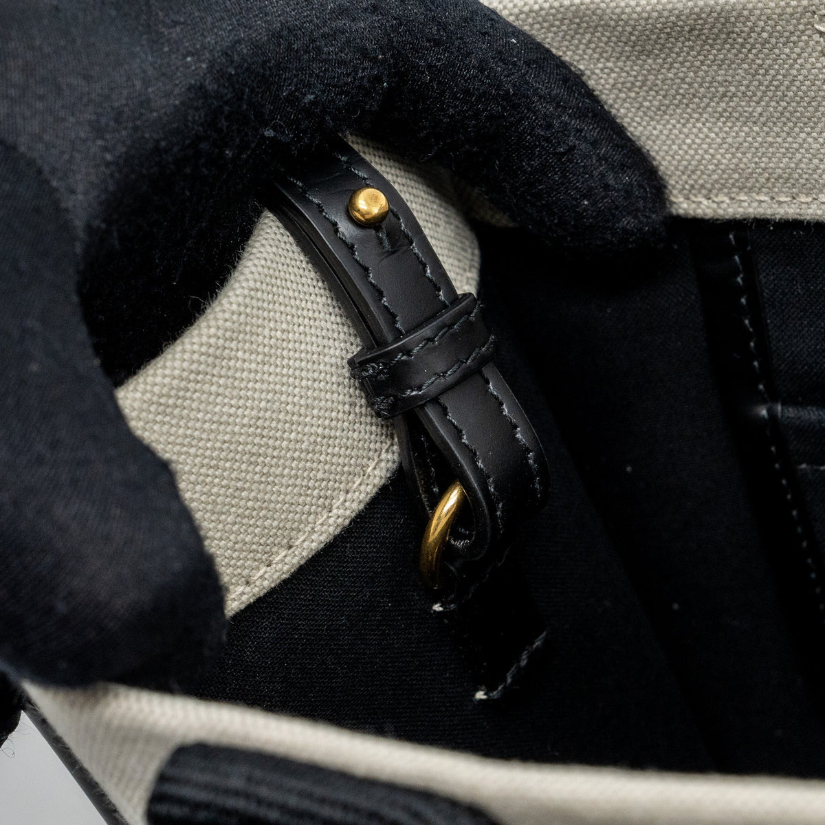 balenciaga Small Tote Bag Canvas/ Leather Black/White GHW